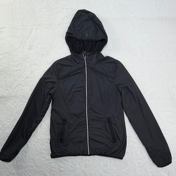 Ivivva Jackets & Blazers - ivivva‎ Black Hooded Jacket Women's Size 12 Starburst Back